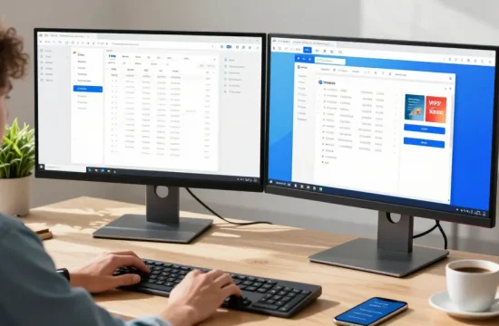 Engaged user in a modern workspace showcasing tools from the WPS Official Website for productivity and collaboration.
